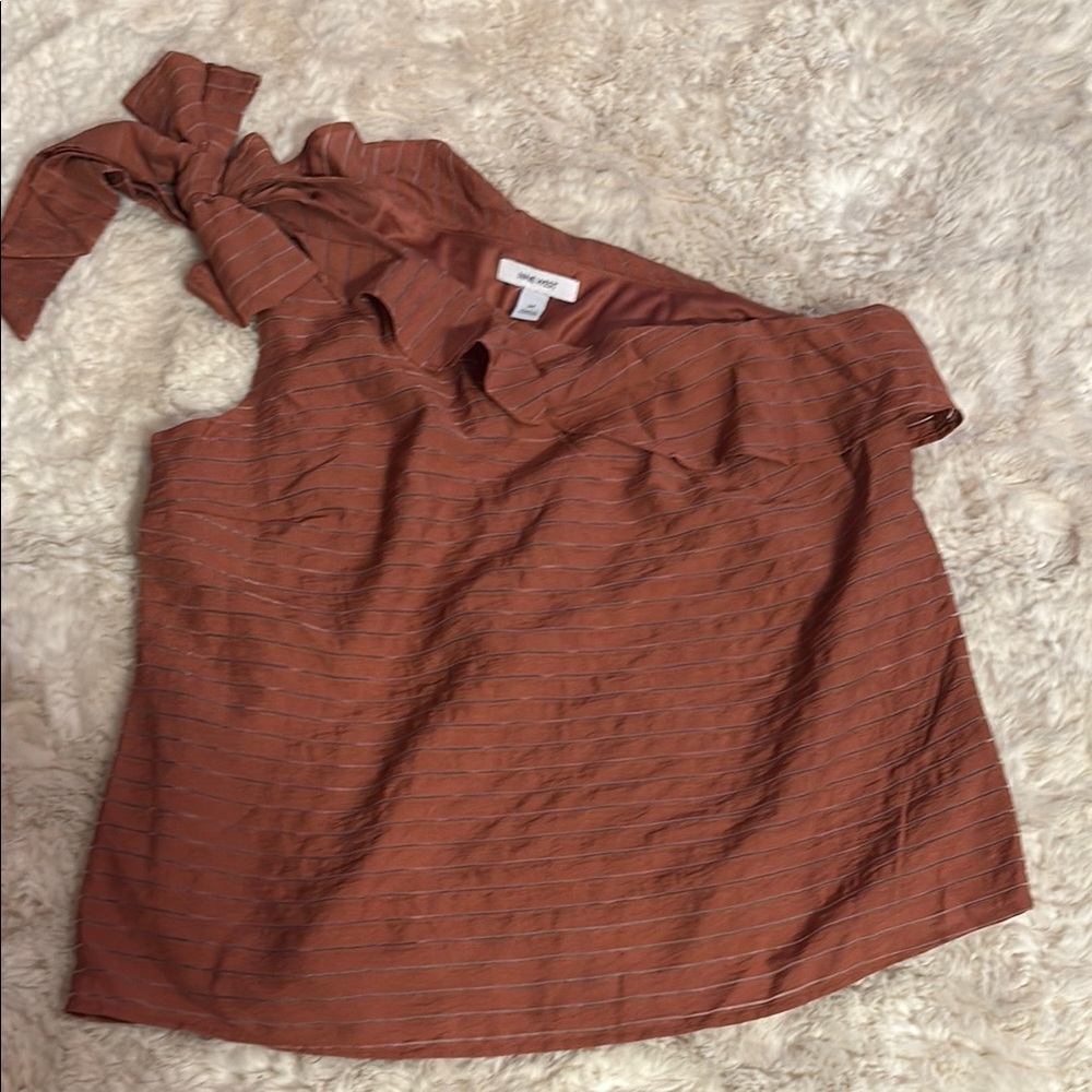 Women's Rust One-Shoulder Top